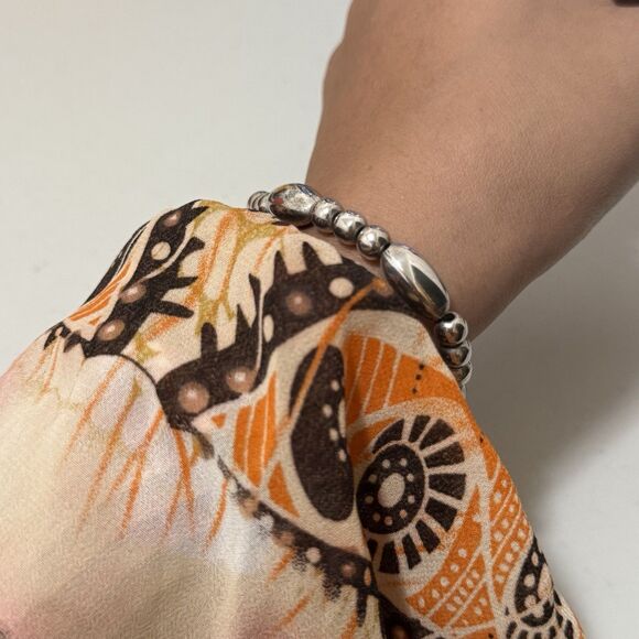 Vintage Sterling Toggle Clasp Bracelet - Picture 2 of 5